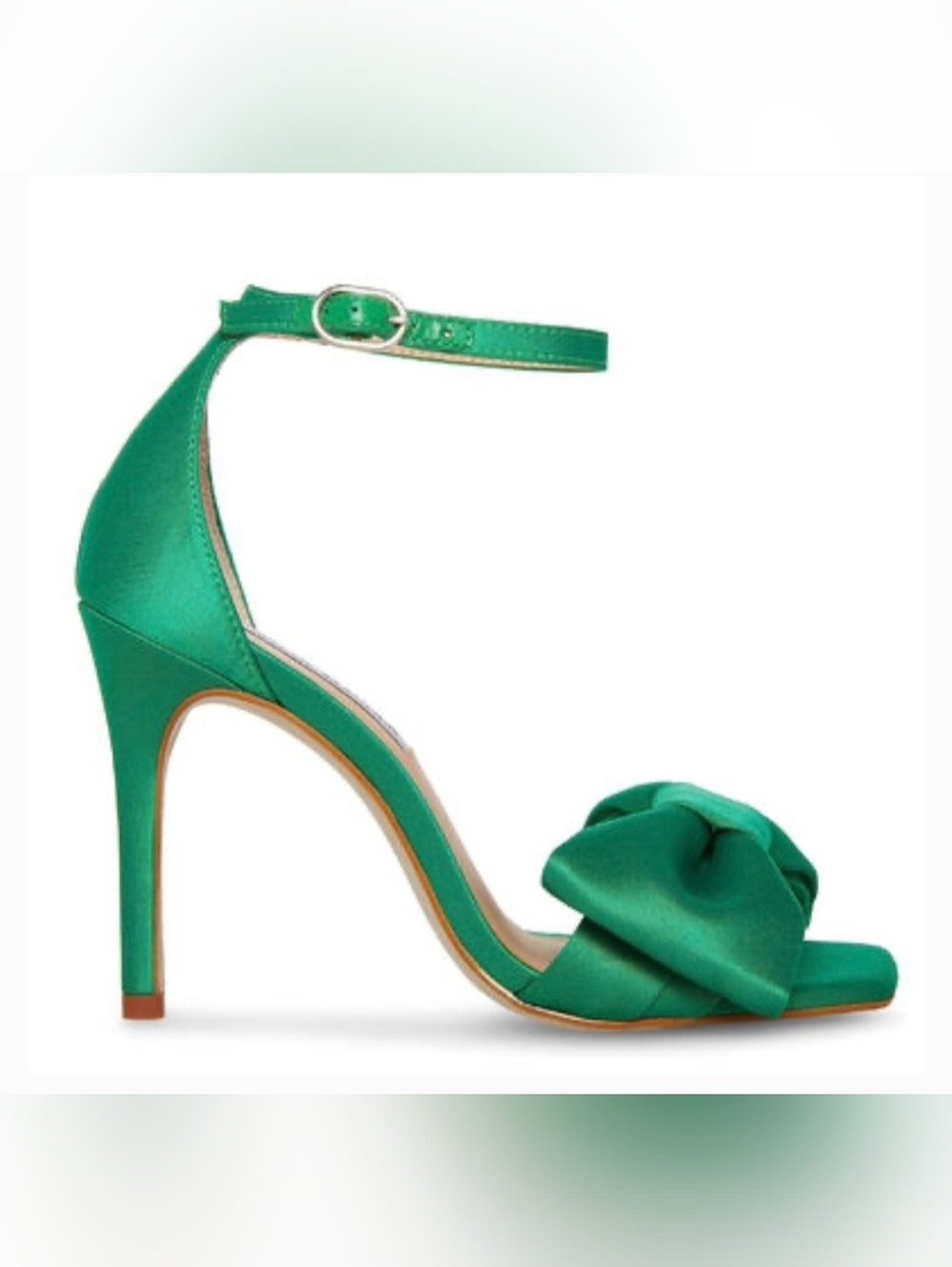 Steve Madden Green Satin Heels Size 9
